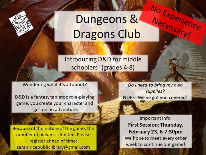Dungeons and Dragons flyer 