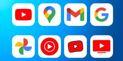 Several Google Apps icons arranged in a grid.