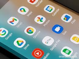 google app icons on a smartphone screen