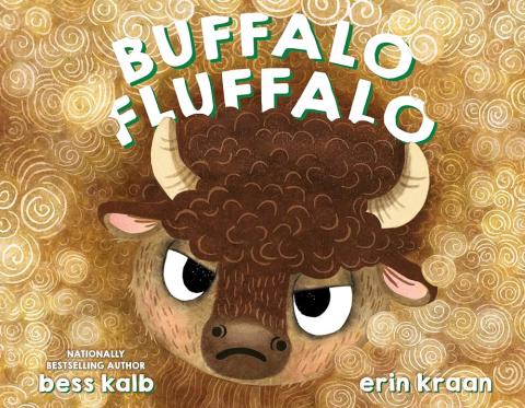 Cover of Buffalo Fluffalo book. A brown buffalo looks angry.