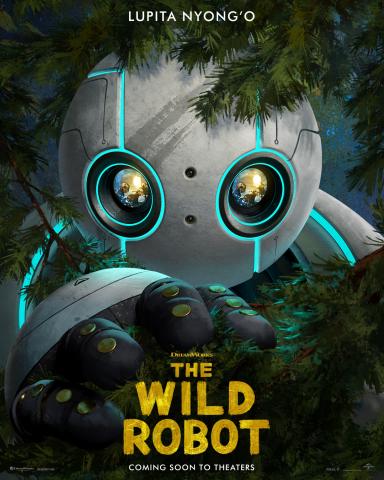 Wild Robot movie poster featuring the titular robot.